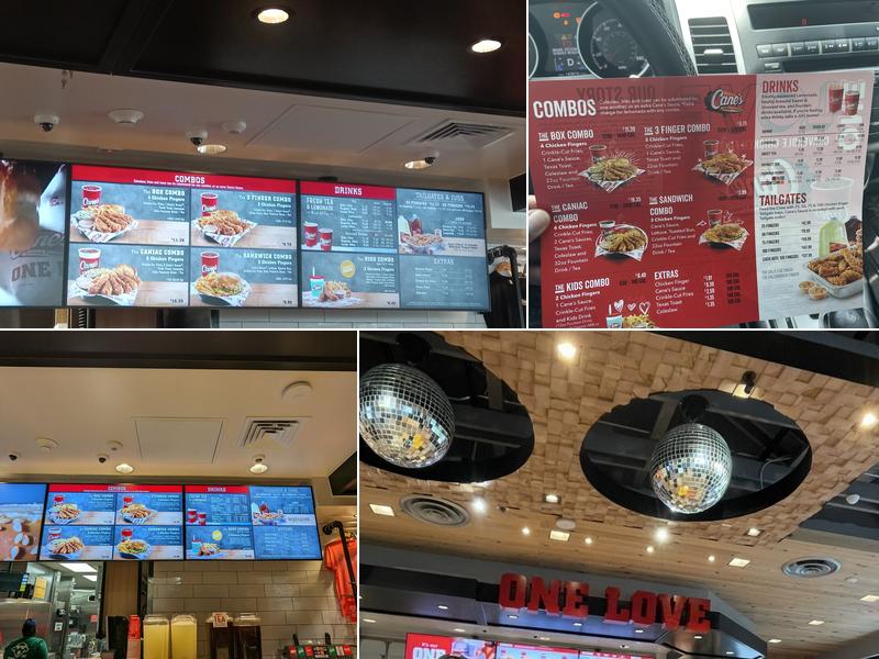 Raising Cane's Chicken Fingers Menu