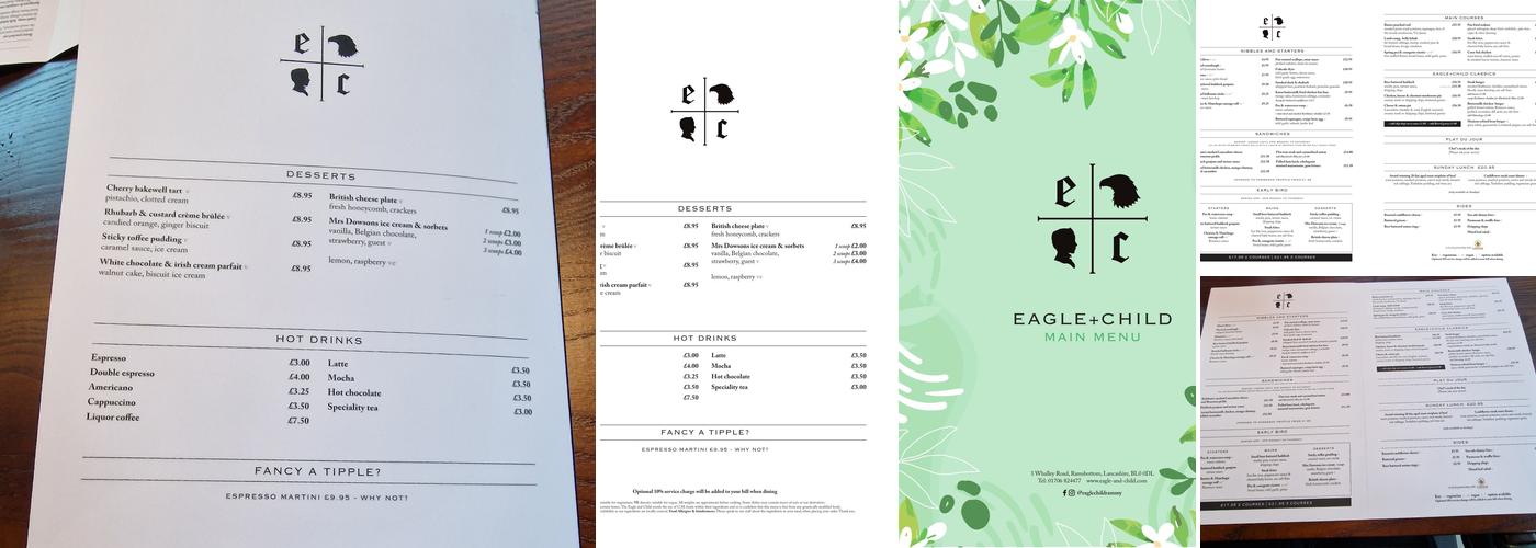 Eagle & Child Inn Menu
