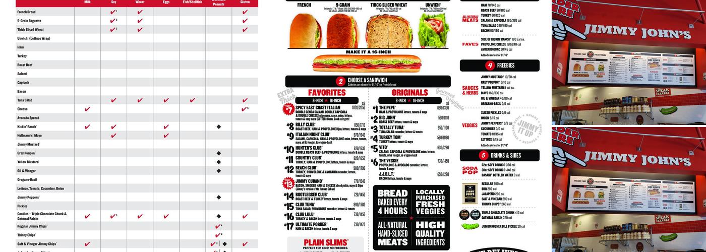 Jimmy John's Menu