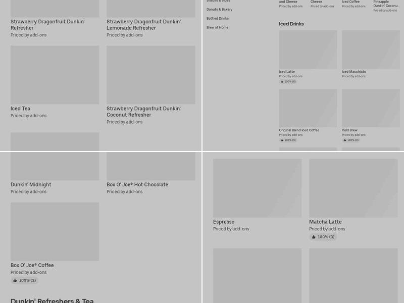 Dunkin' Menu