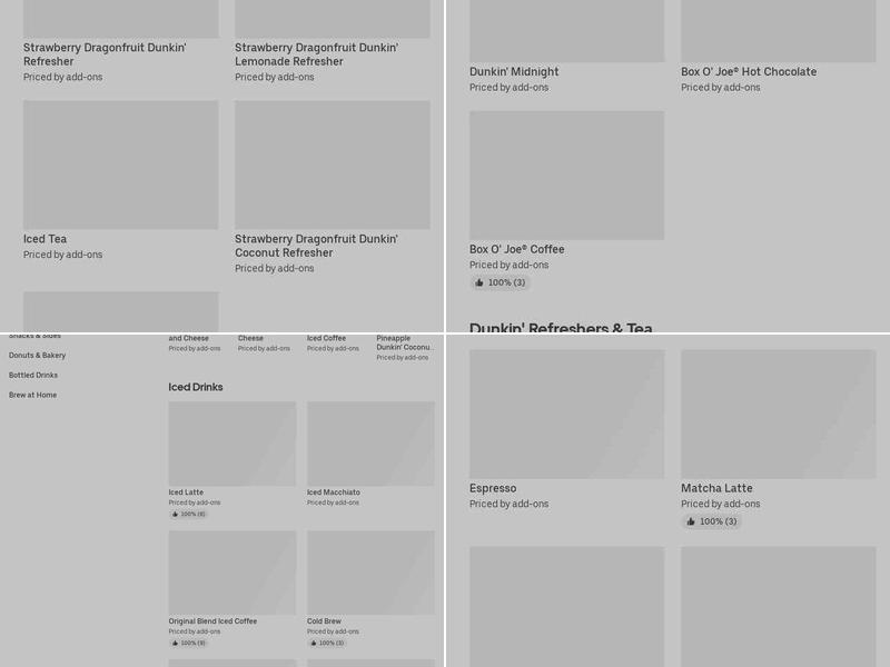 Dunkin' Menu