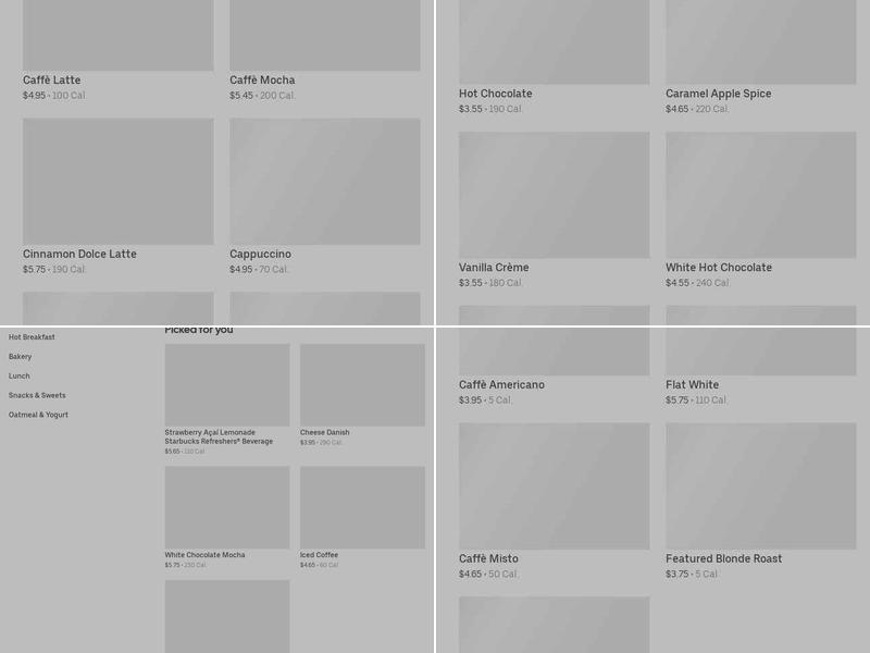 Starbucks Menu