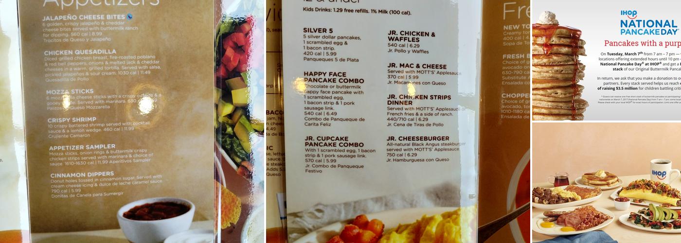 IHOP Menu