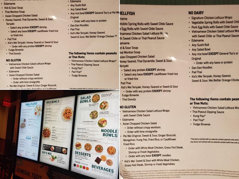 Pei Wei Asian Kitchen Menu