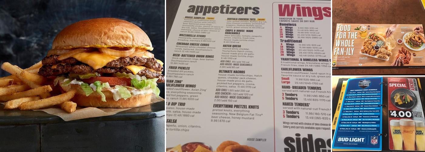 Buffalo Wild Wings Menu