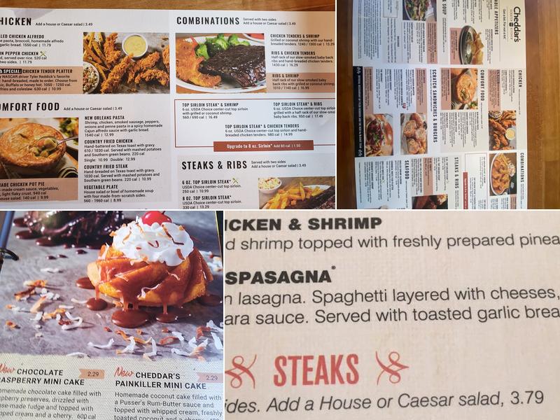 Cheddar's Scratch Kitchen Menu