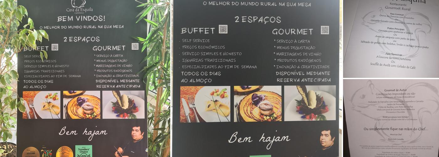Casa da Esquila Menu