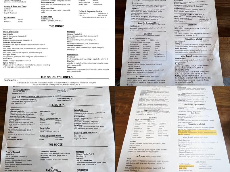 Darlene's Breakfast & Brunch Menu