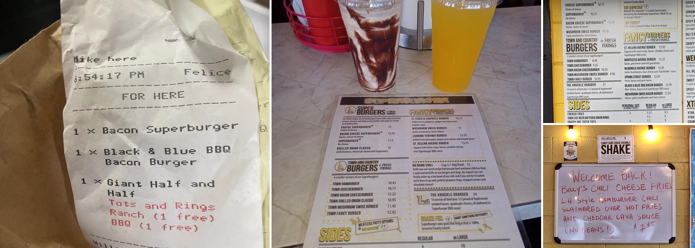 Superburger Menu