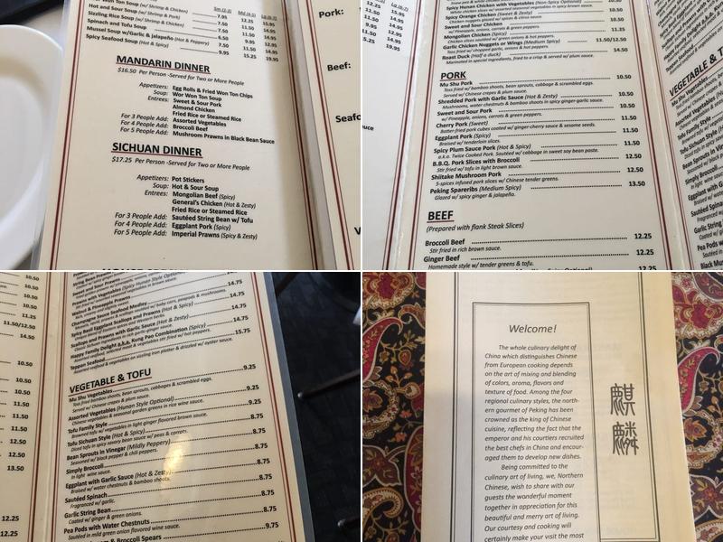 Kirin Menu