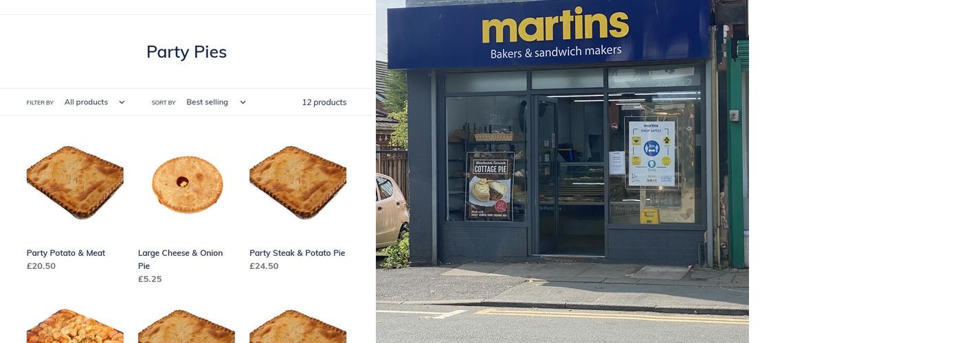 Martins Bakers & Sandwich Makers Menu