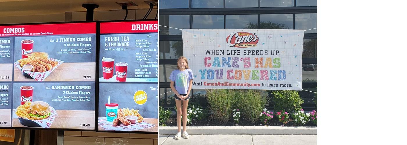 Raising Cane's Chicken Fingers Menu