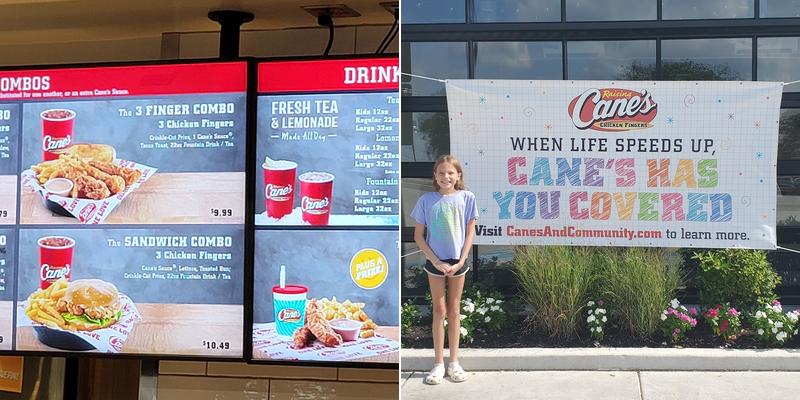 Raising Cane's Chicken Fingers Menu
