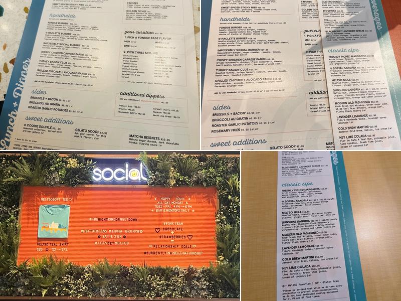 Melting Pot Social Menu