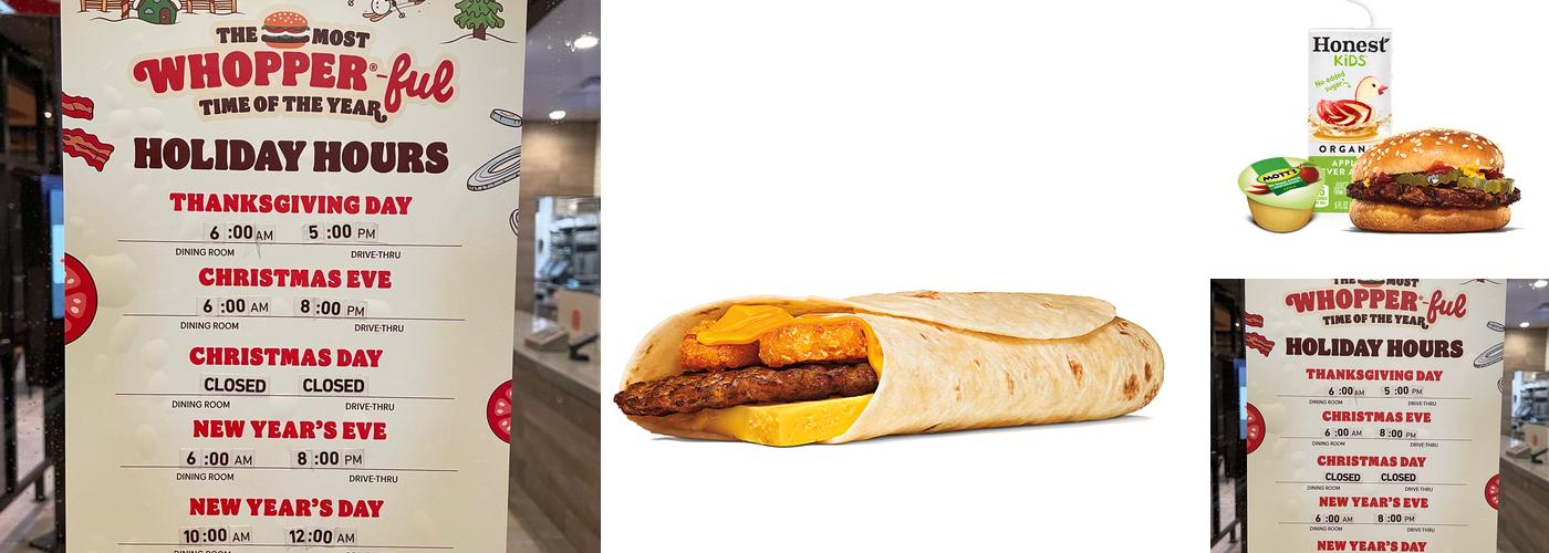 Burger King Menu