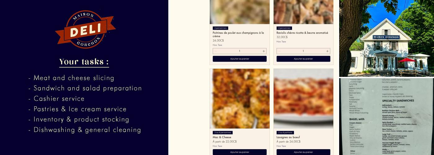Maison Gorchon Menu