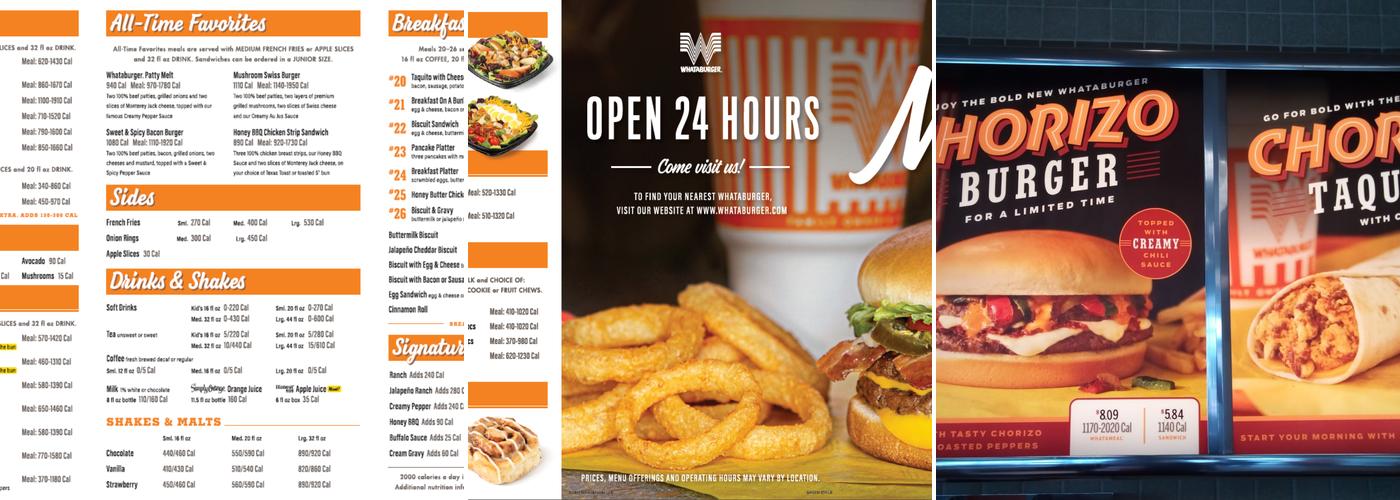 Whataburger Menu