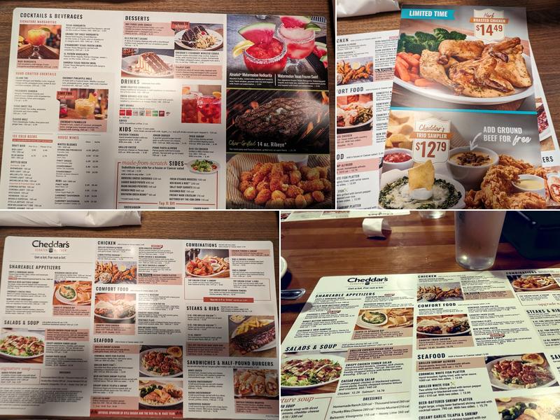 Cheddar's Scratch Kitchen Menu