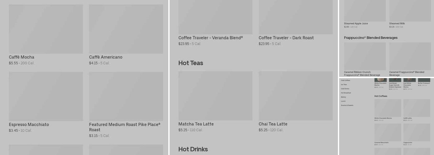 Starbucks Menu