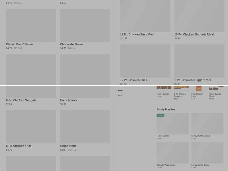 Burger King Menu