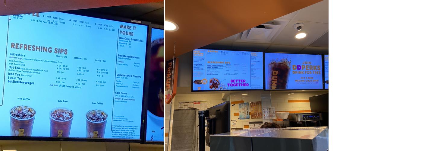 Dunkin' Menu