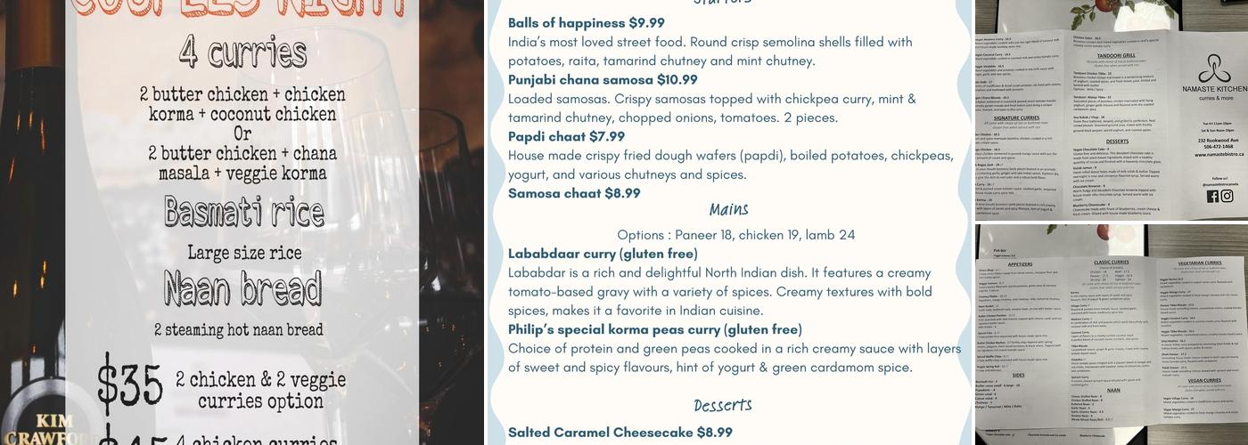 Namaste Kitchen Menu