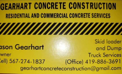 Gearhart concrete construction 338 Spayde Rd, Bellville Ohio 44813