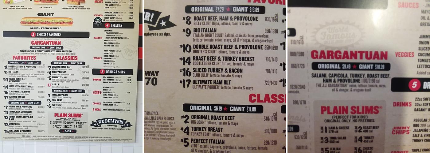 Jimmy John's Menu