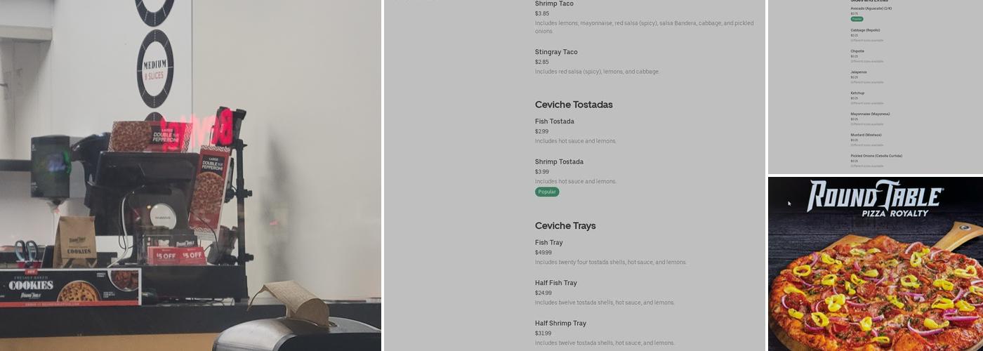 Round Table Pizza Menu