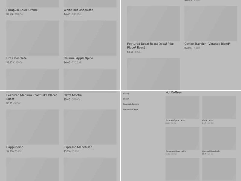 Starbucks Menu