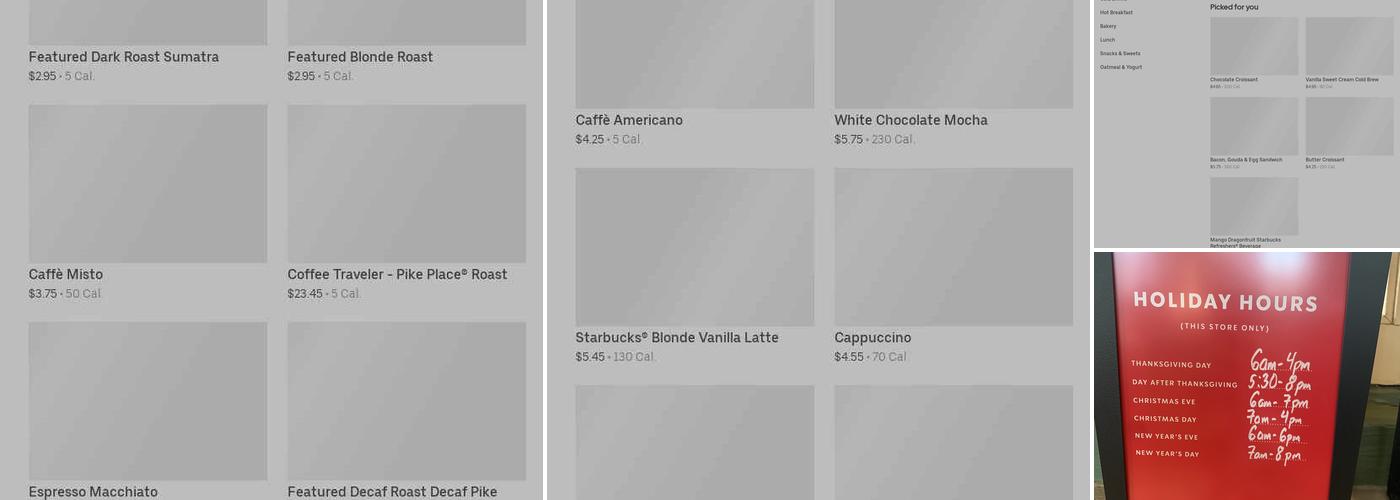 Starbucks Menu