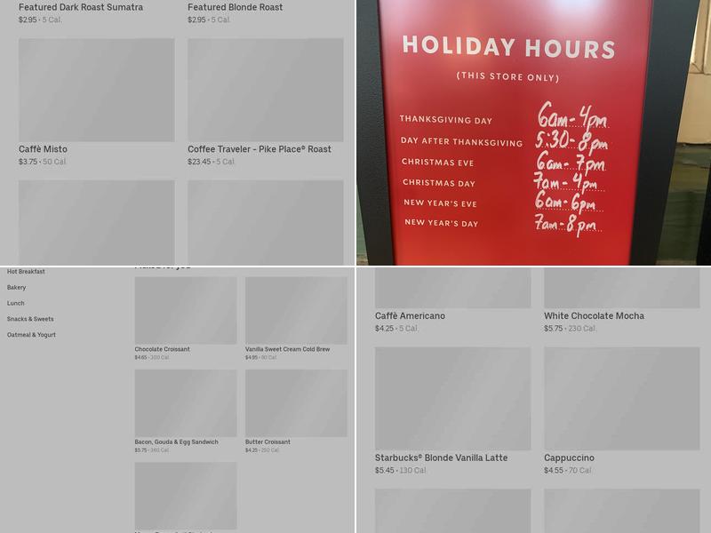 Starbucks Menu