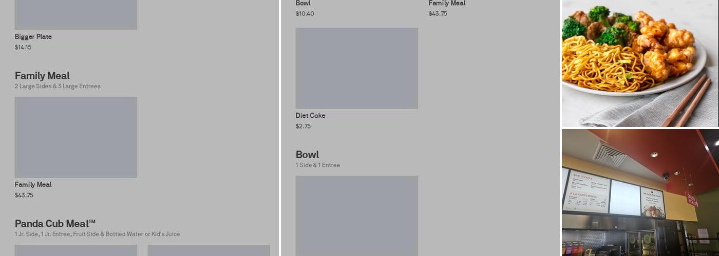 Panda Express Menu