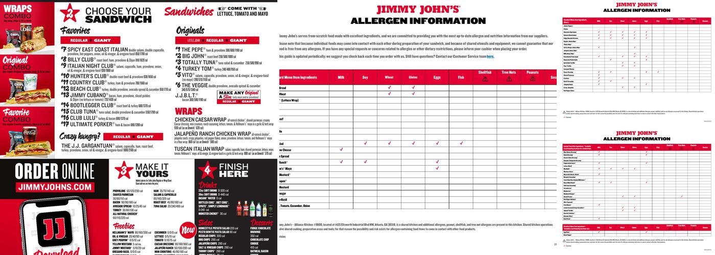 Jimmy John's Menu
