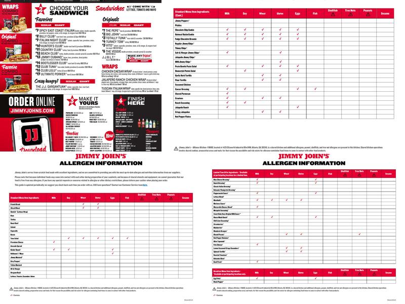 Jimmy John's Menu