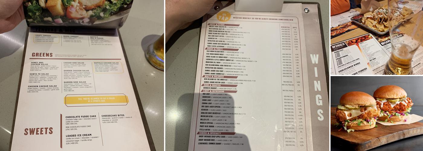 Buffalo Wild Wings Menu
