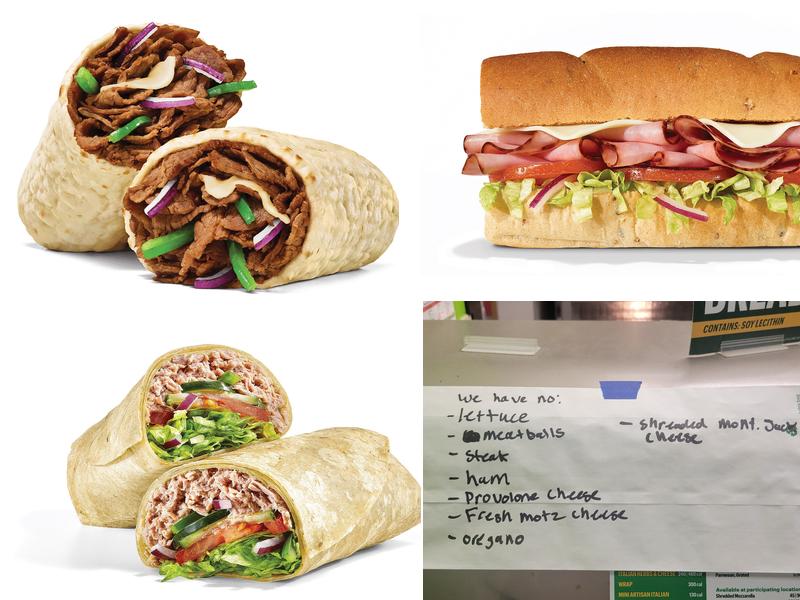 Subway Menu