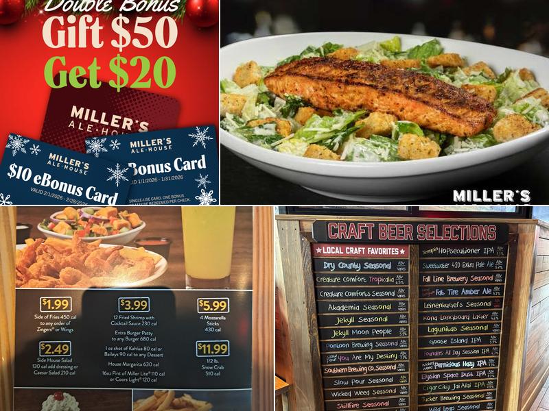 Miller's Ale House Menu