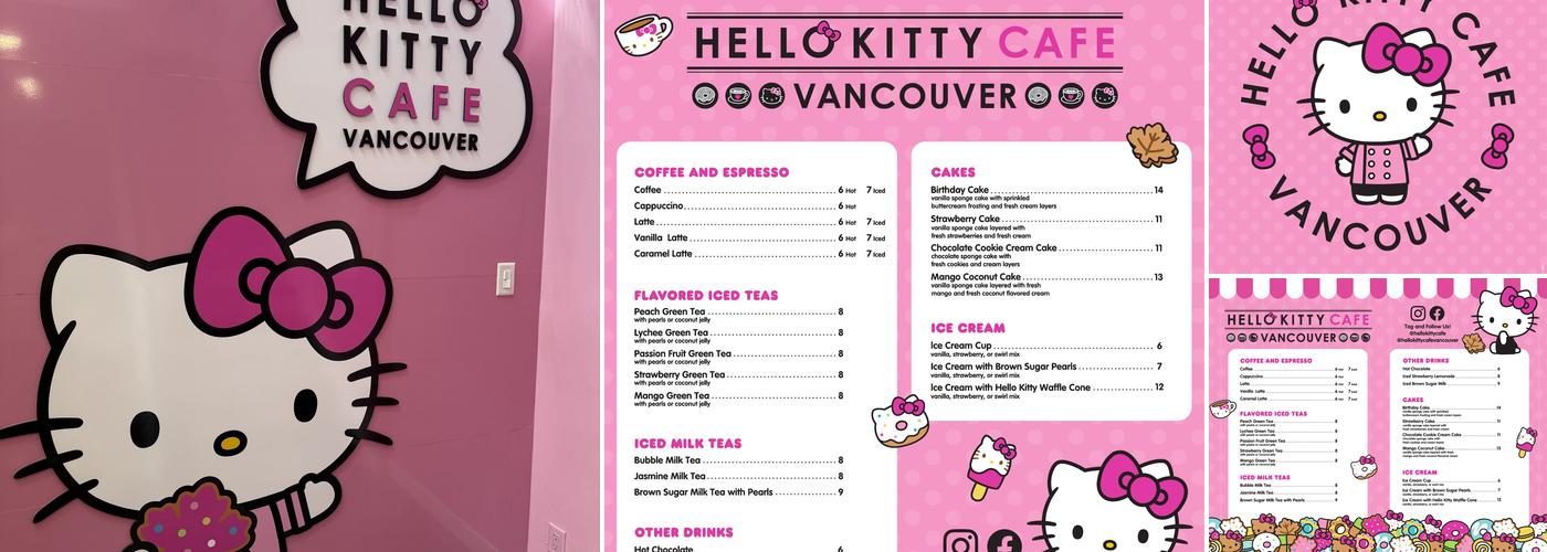 Hello Kitty Cafe Vancouver Menu