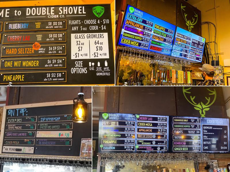 Double Shovel Cider Company Menu