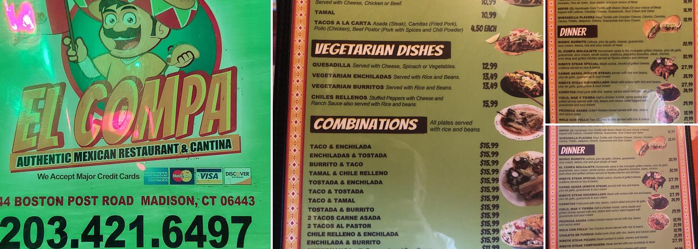 El Compa Restaurant Menu