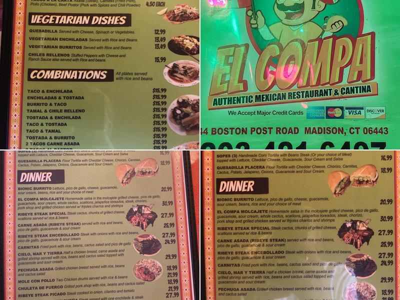 El Compa Restaurant Menu
