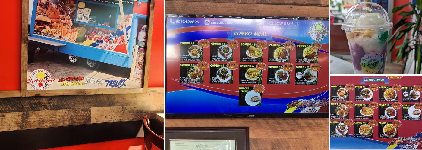 SARAP (Filipino Canadian ) Take Out/Restaurant) Menu