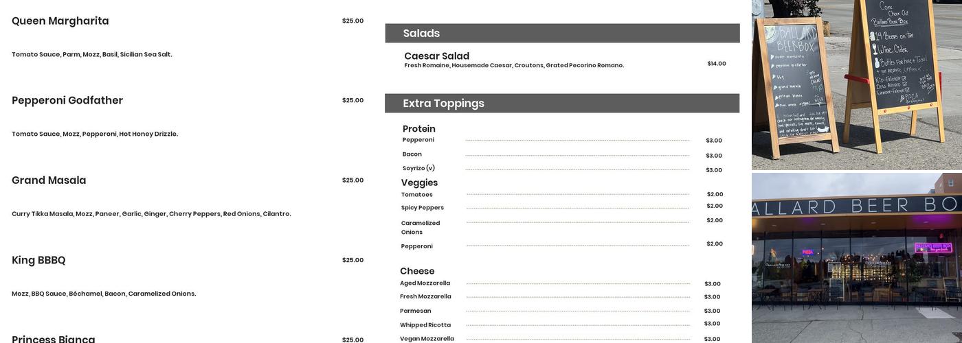 BallardBeerBox Menu
