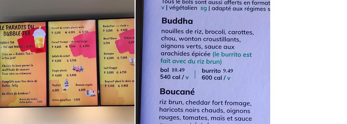 Freshii Menu