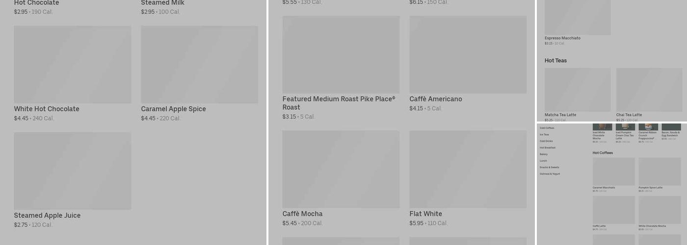 Starbucks Menu