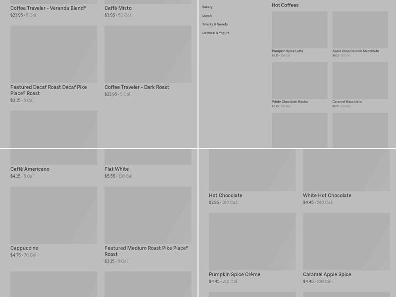 Starbucks Menu