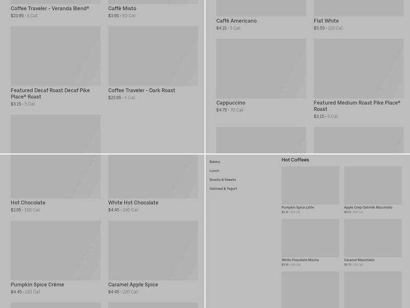 Starbucks Menu