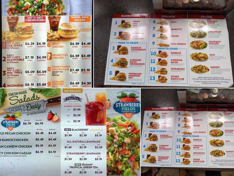 Wendy's Menu
