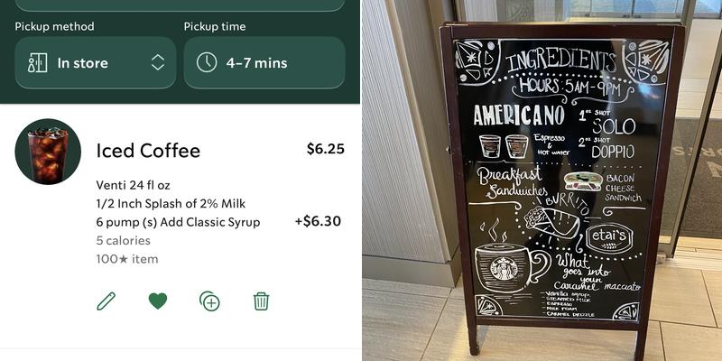 Starbucks Menu